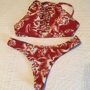 Rust colored bikini, size small